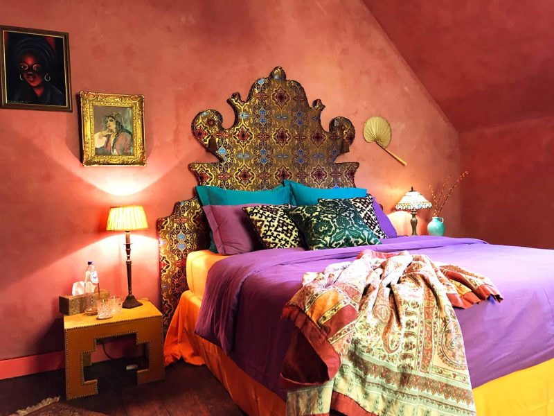 Tête de lit en soie de style mauresque - Tissu d'archive Tassinari & Chatel