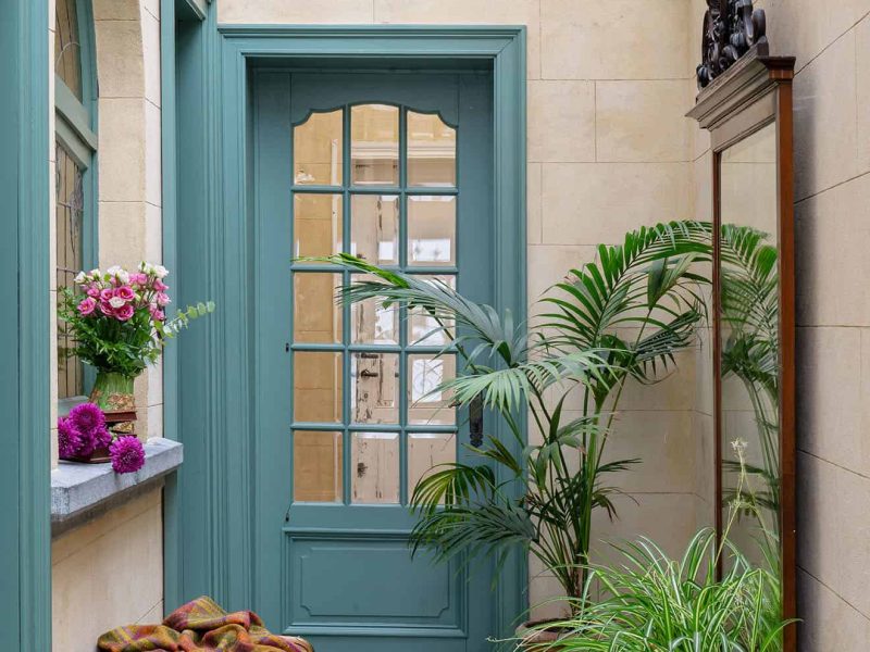 Hall d'entrée Tuffeau trompe l'oeil